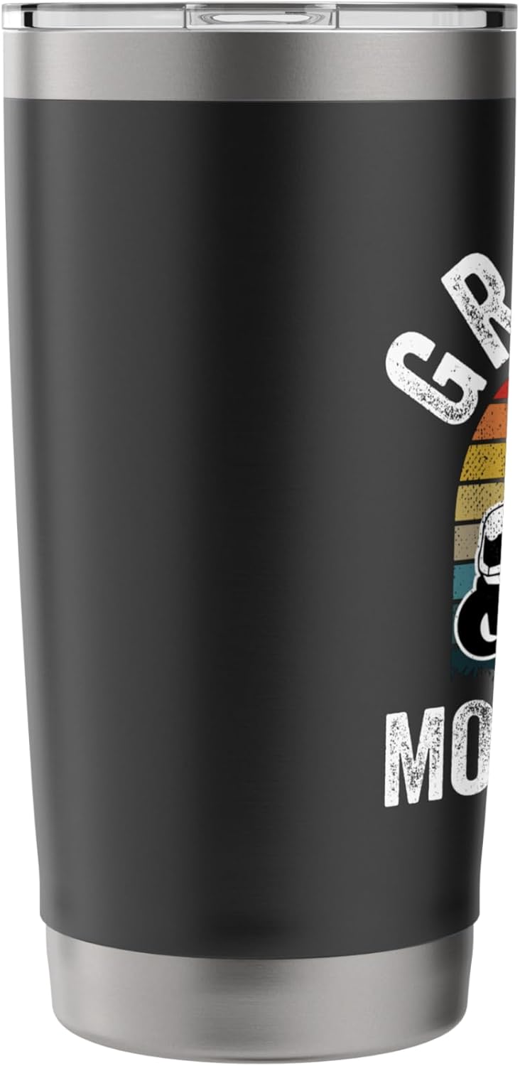 Grandpa Mows Best Funny Gardener Lawn Care Father's Day Stainless Steel Insulated Tumbler