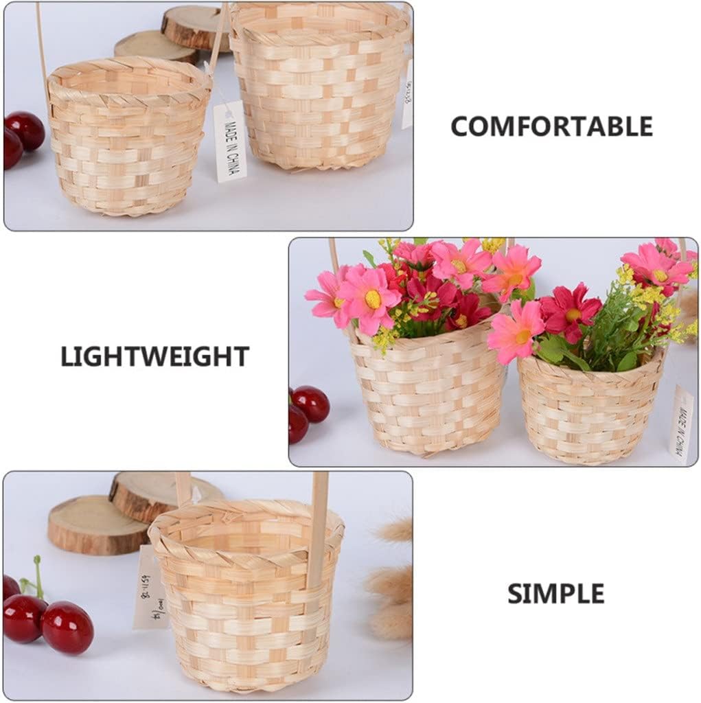 5 Pcs Planter Pots Indoor Plants Miniature Basket Decorative Woven Bas