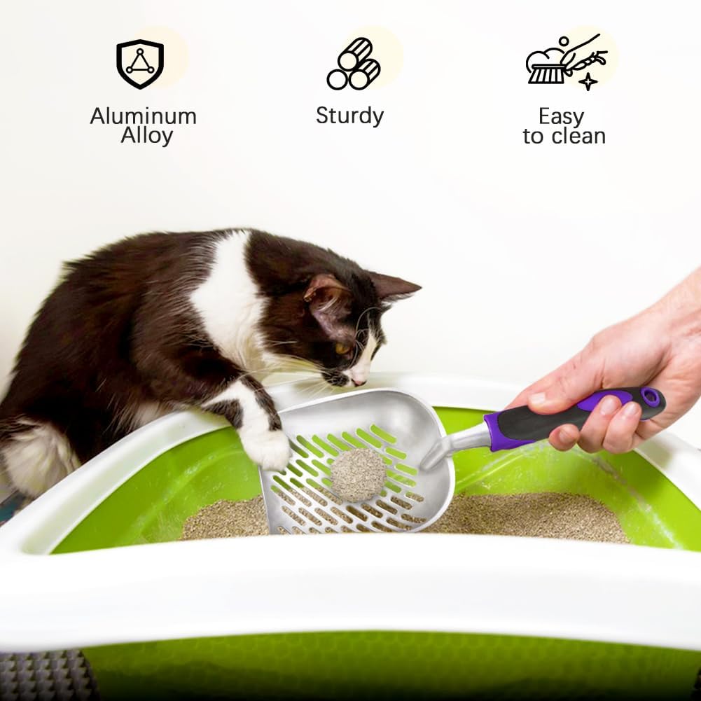 Cat Litter Scoop-Metal Cat Scooper-Long Handle Scoop,Cat Scooper-Poop 