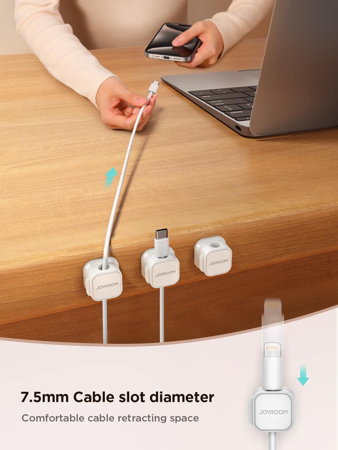 9 Pack Magnetic Cable Clips [Cable Smooth Adjustable] Cord Holder, Und