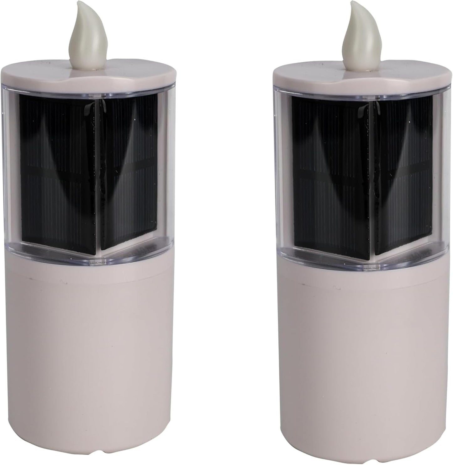 Solar Candles Outdoor Waterproof, Solar Candles for Cemetery, 2.5"x6.5",Dusk to DAW,for Cemetery Grave Garden Patio Yard Lawn Decoration (Set of 2)