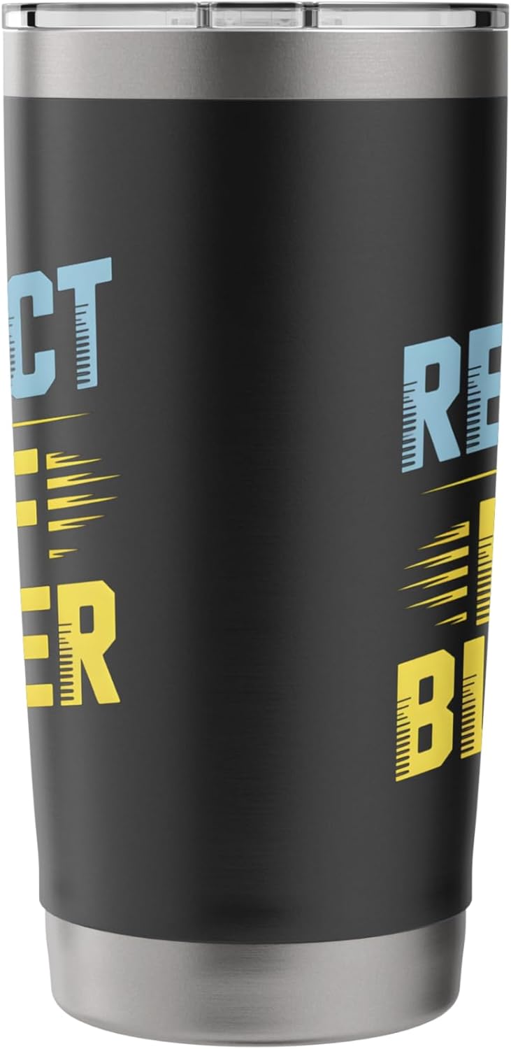 Respect The Leaf Blower Funny Lawn Care Humor Stainless Steel Insulated Tumbler