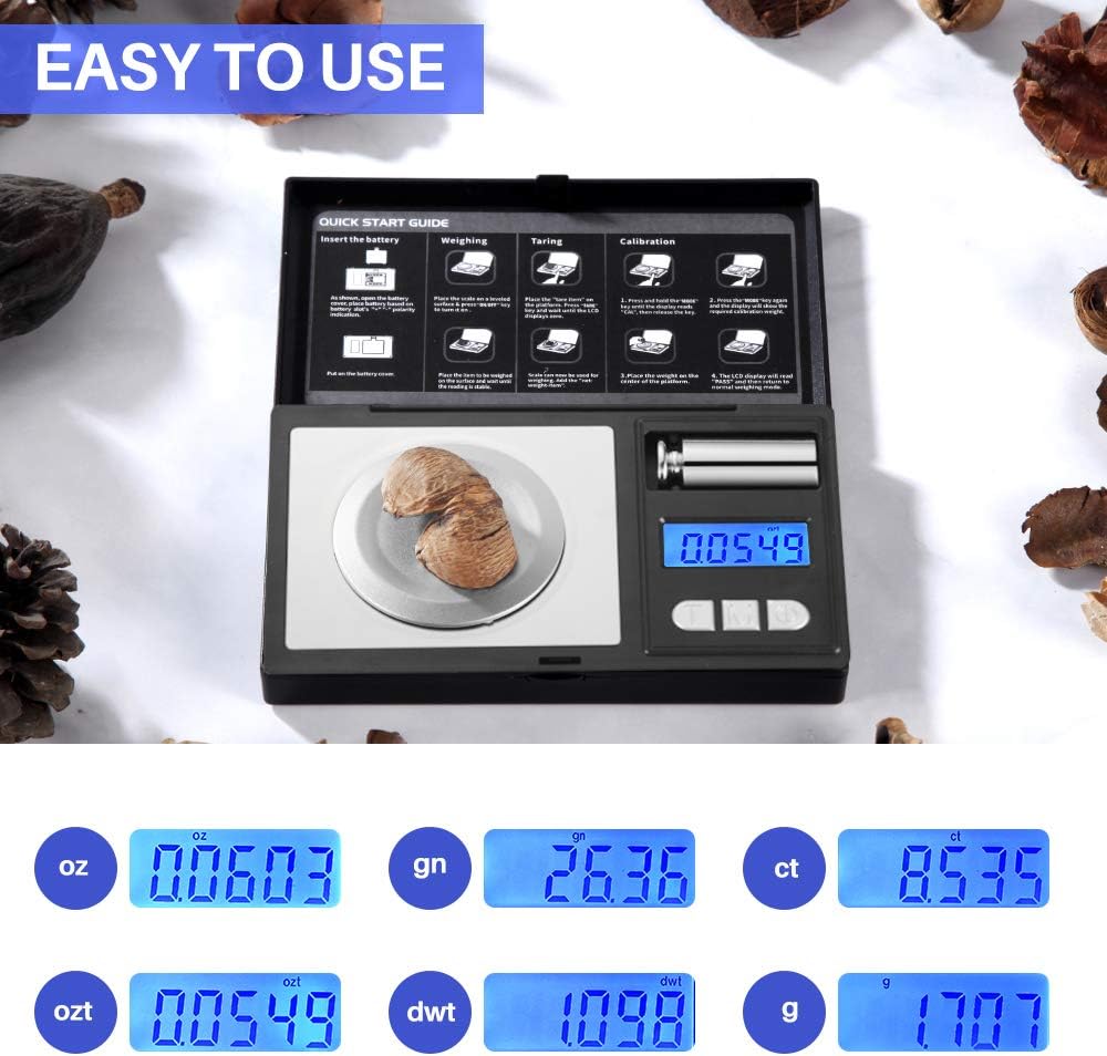 THINKSCALE Milligram Scale, 50g/0.001g Digital Jewelry Scale, Micro Gr