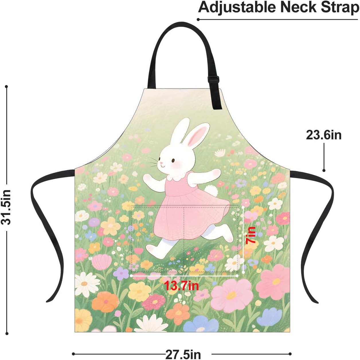 Apron Home Kitchen Cooking Baking Gardening for Women Men with Pockets