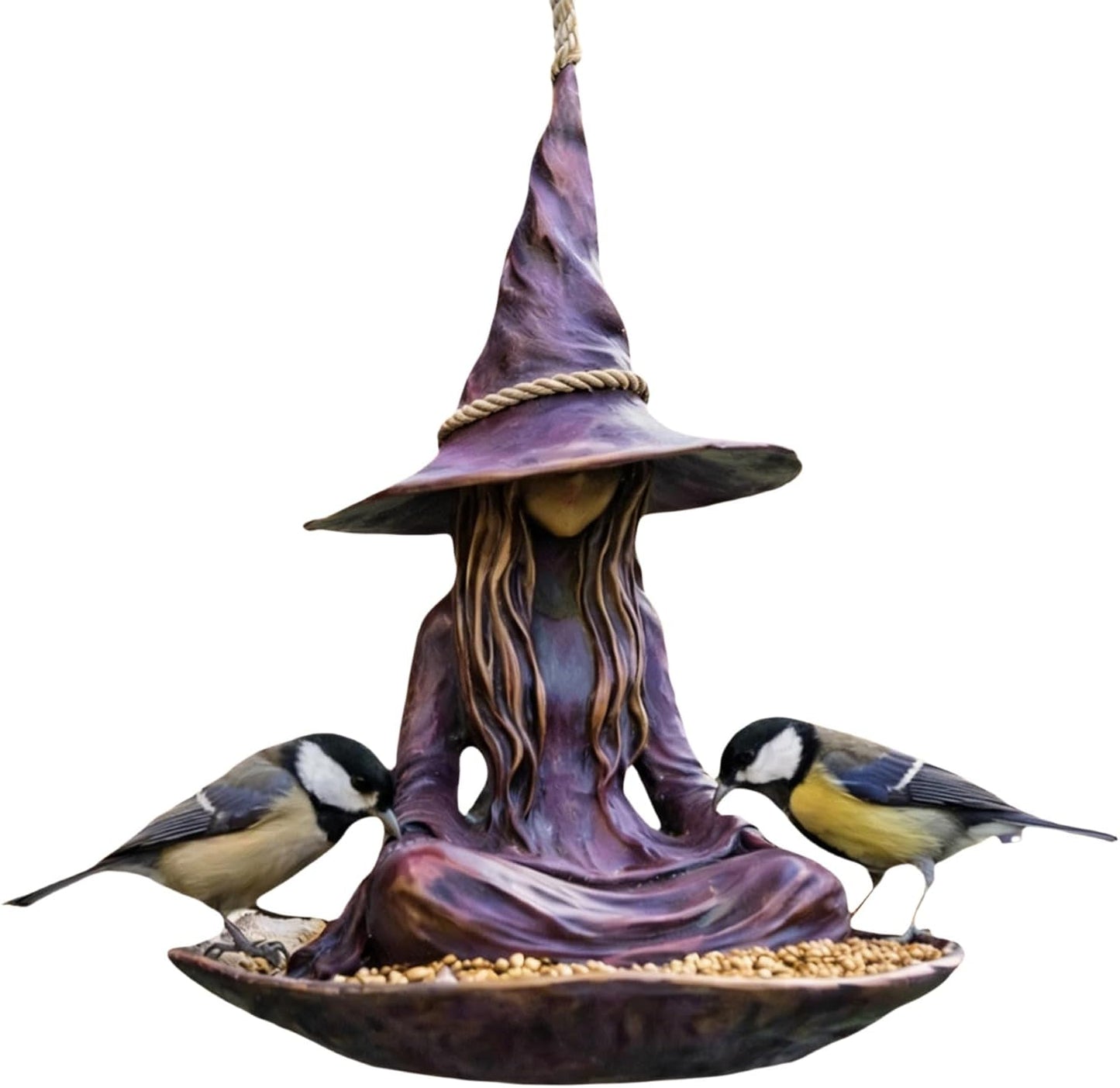 Bird Feeder - Weatherproof Hangable Funny Gadget,Outdoor Bird Feeder Food Station | for Finches Robins Sparrows Budgies Backyard Balcony Patio Terrace Tree Branches Eaves