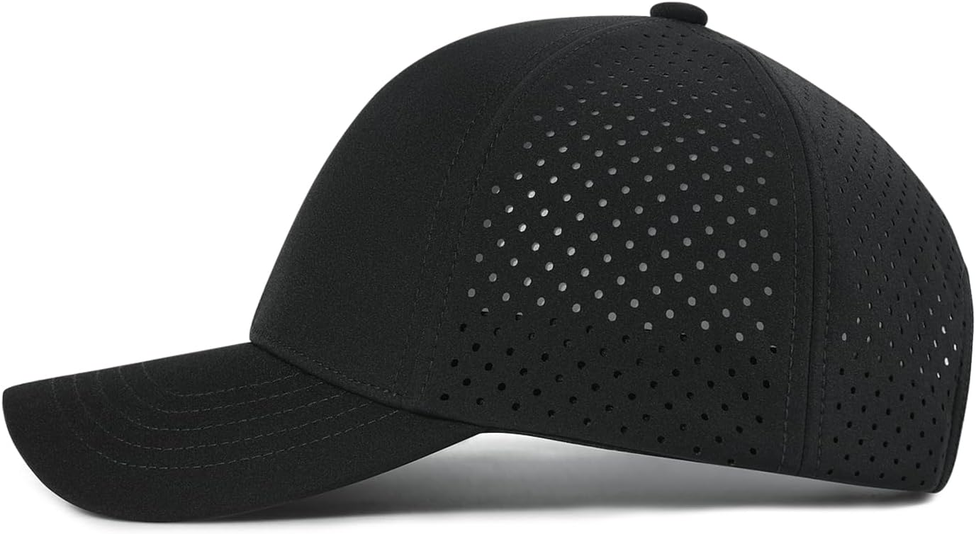 VOBOOM Men Quick Dry Baseball Cap Laser Cut Mesh Ball Curved Brim Snap