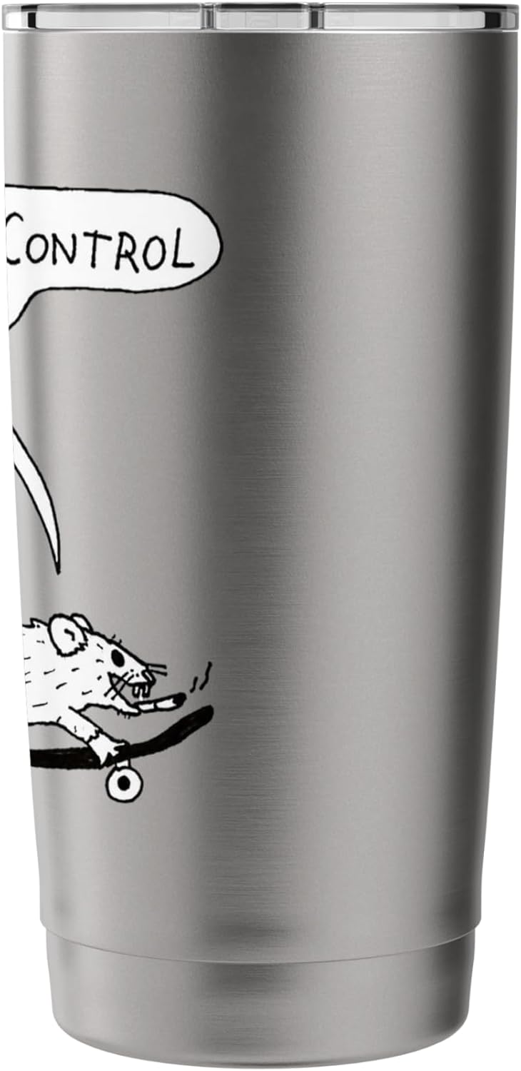 Call Pest Control IDGAF Rat Skateboard Stainless Steel Insulated Tumbler