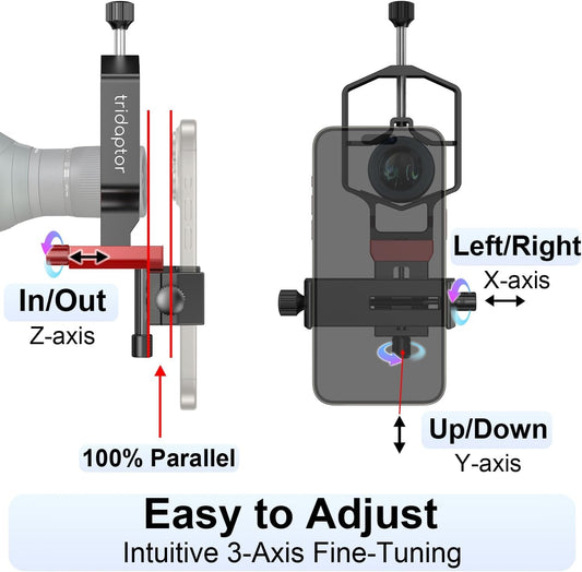 tridaptor - Universal Phone Scope Digiscoping Adapter|High-Precision X