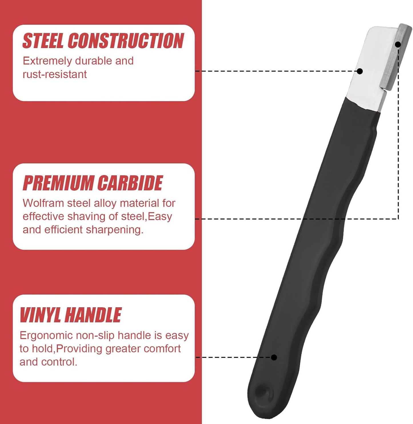 2 Pcs Garden Tool Sharpener, Multipurpose Usage Knife Sharpener Premium Wolfram Steel Portable Pocket Blade Sharpener for Pruning Shears Axe Hatchets Scissors Sickle Fence Shears(Black)