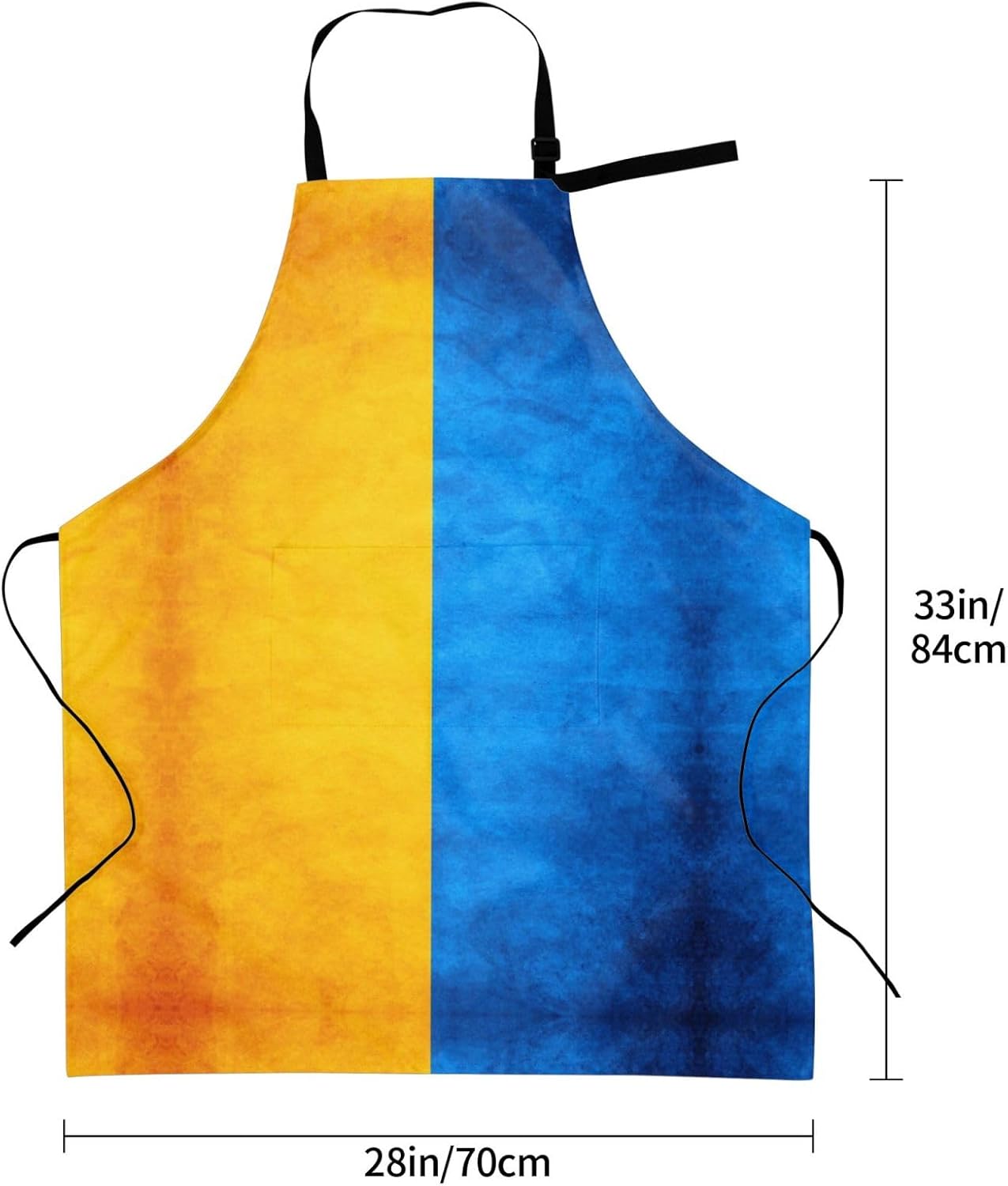 Ukrainian flag print Waterproof chef's apron with pocket apron for kit
