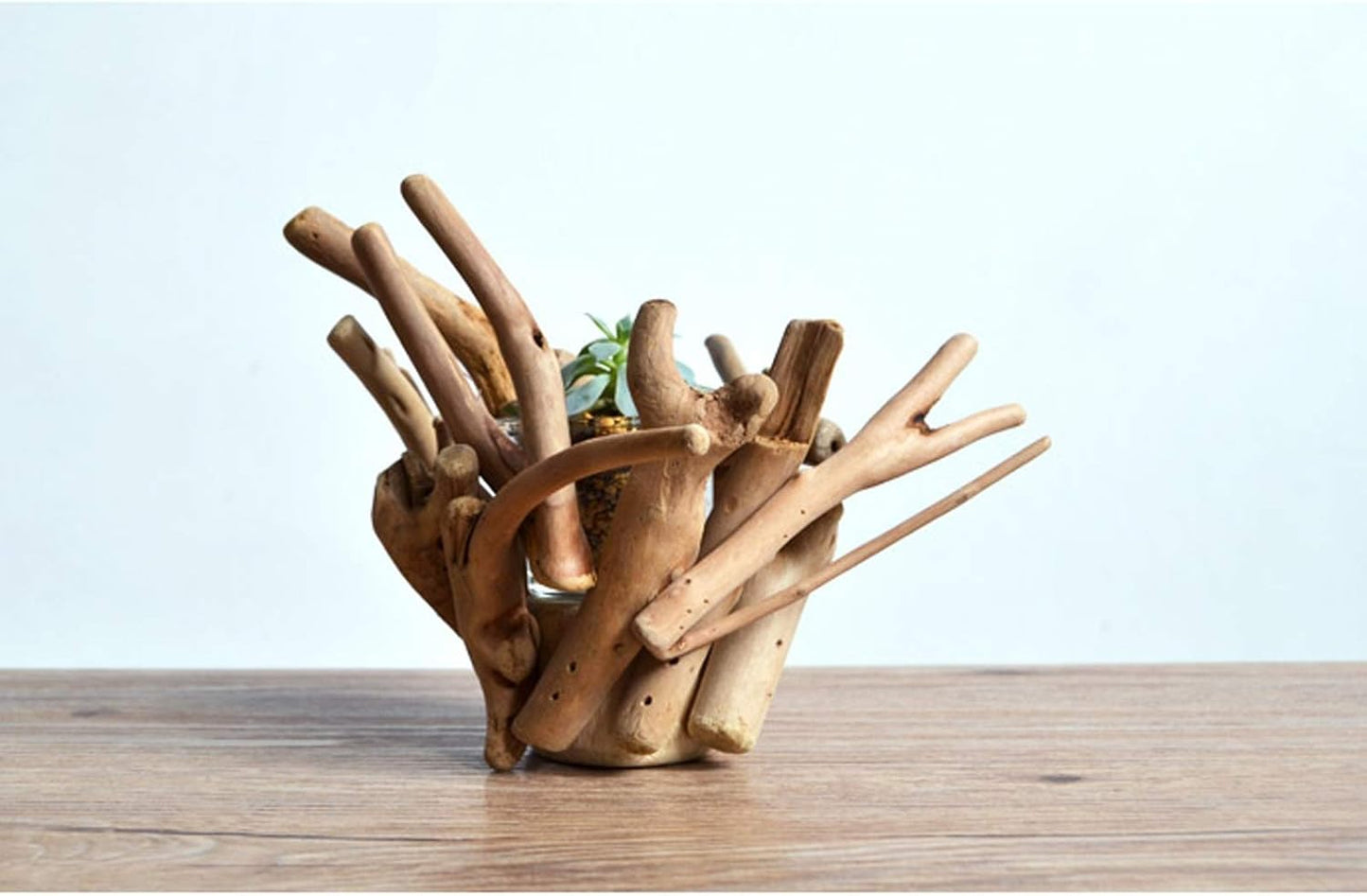 Planter Pot Solid Wood Flower Pot Unique Root-Shaped Planter Pots Suitable for Indoor and Outdoor Succulent Flower Pots(Plants NOT Included) Planting Pot Flower Pots