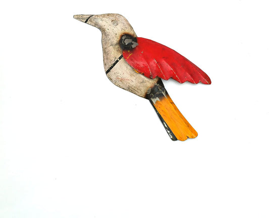 DeKulture Recycled Iron Bird Sculpture Decorative Outdoor Iron Hanging Decor Home Office| Ideal for Holiday New Year Party Decoration, 8 x 0.5 x 3.5 (LWH) Inches