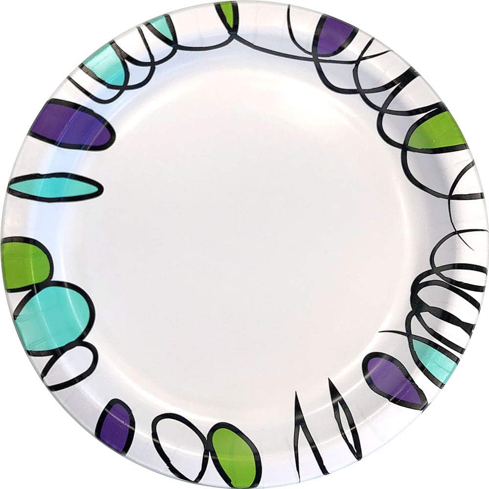 Amazon Basics Ultra Paper Plates, 6.87 Inch, Disposable, 600 Count (2 Pack of 300), Microwave-Safe, Soak Proof, Cut Resistant