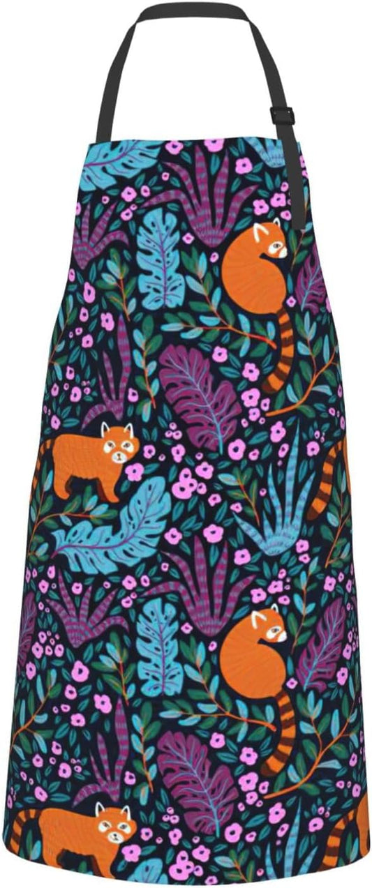 Cat Print print Waterproof apron with pocket adjustable cooking apron for adult kitchen bibs to bake