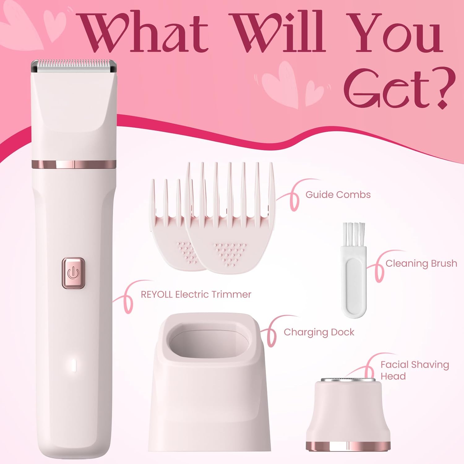 Bikini Trimmer for Women - Painless Electric Razors for Silk Skin,Cord