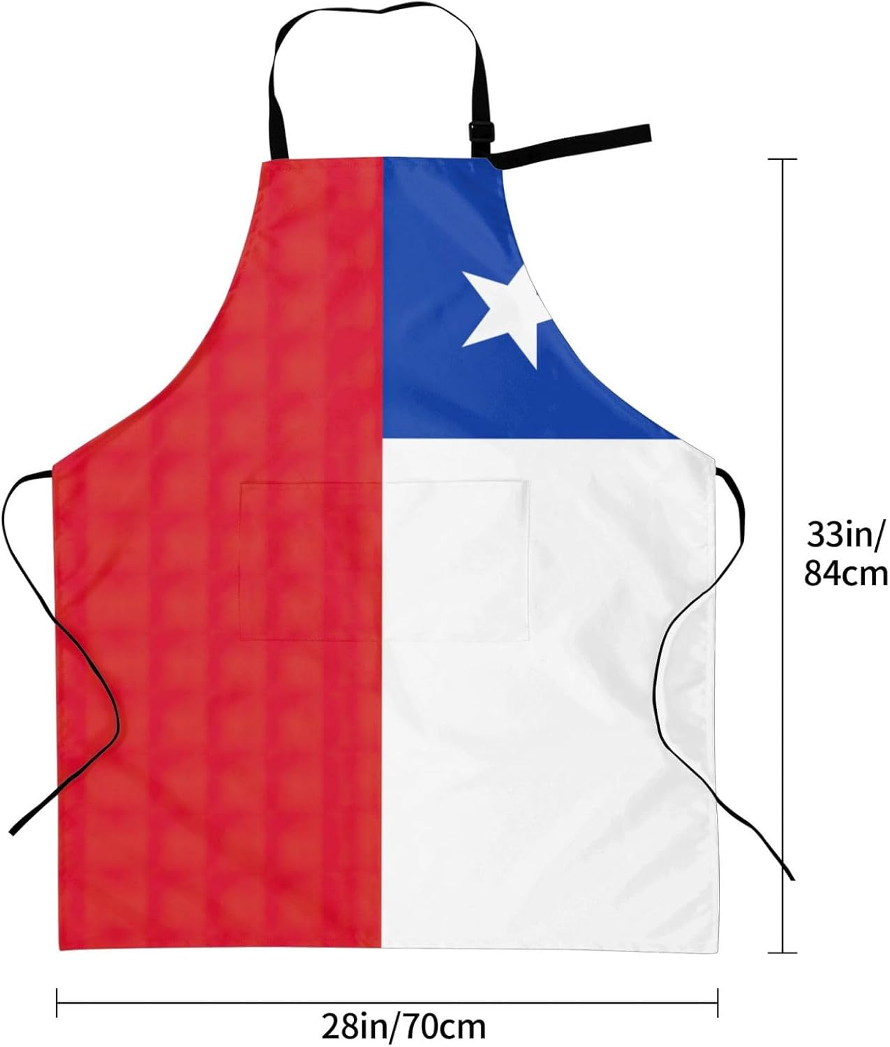 Flag of Chile print Waterproof chef's apron with pocket apron for kitc