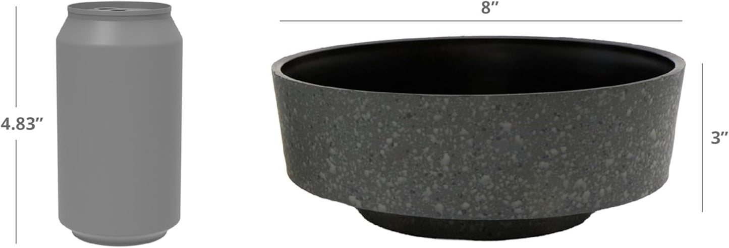 The HC Companies 8 Inch Round Plastic Succulent Capri Bowl 8"x8"x3" in