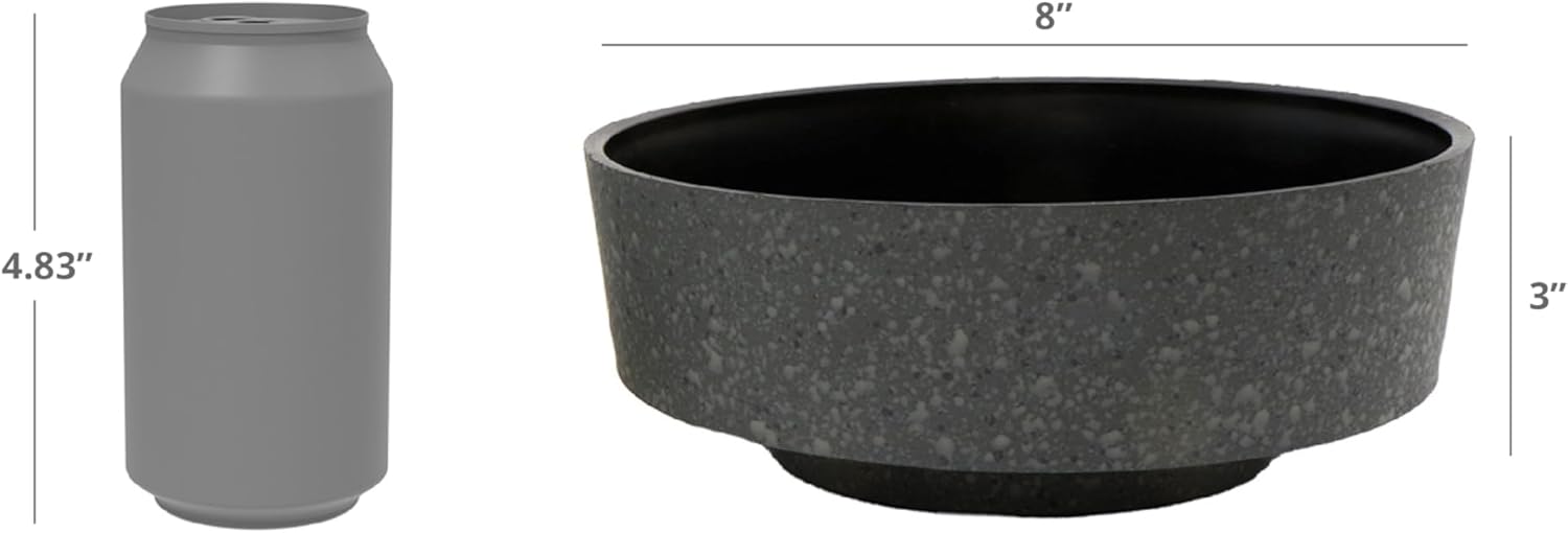 The HC Companies 8 Inch Round Plastic Succulent Capri Bowl 8"x8"x3" in