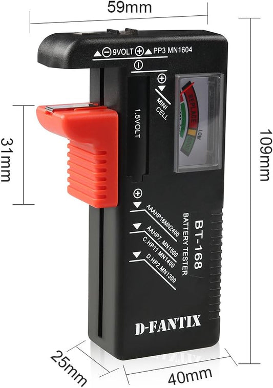 D-FantiX Battery Tester, Universal Battery Checker Small Battery Teste