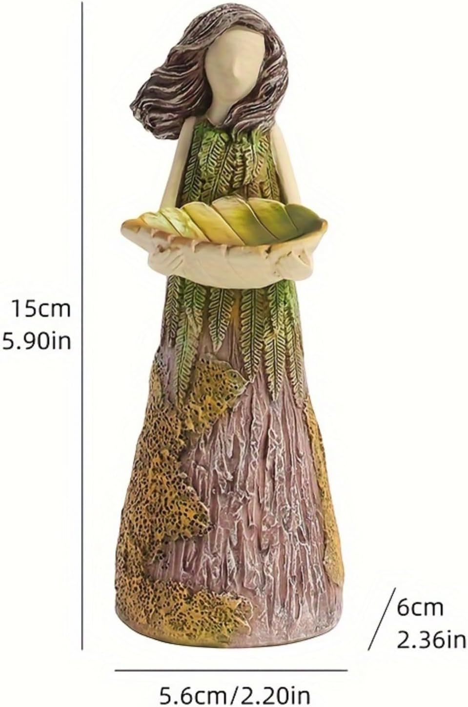 Charming Forest Girl Statue Resin Figurine Bird Feeder - Vintage Garden & Balcony Decor, Perfect for Mother's Day, for Spring, Summer