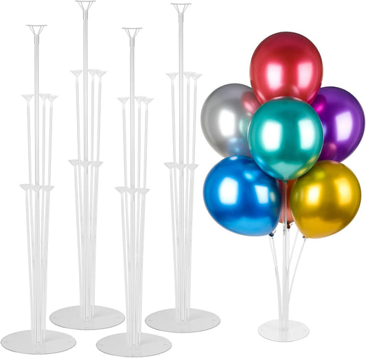 4 Sets Balloon Stand Kits, Balloon Sticks Holder with Base for Table G