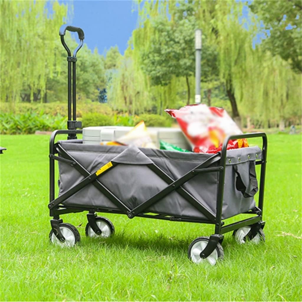 JSEIAJB Portable Garden Carts Leisure Camping Wagon Beach Cart Folding