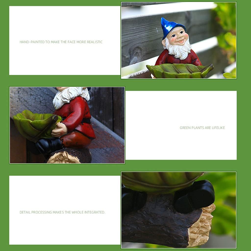Gnome Bird Feeder Resin Bird Feeders for Outdoors Gnome Bird Feeder Sculpture Whimsical Garden Decoration Gnome Garden Resin Gnome Statue