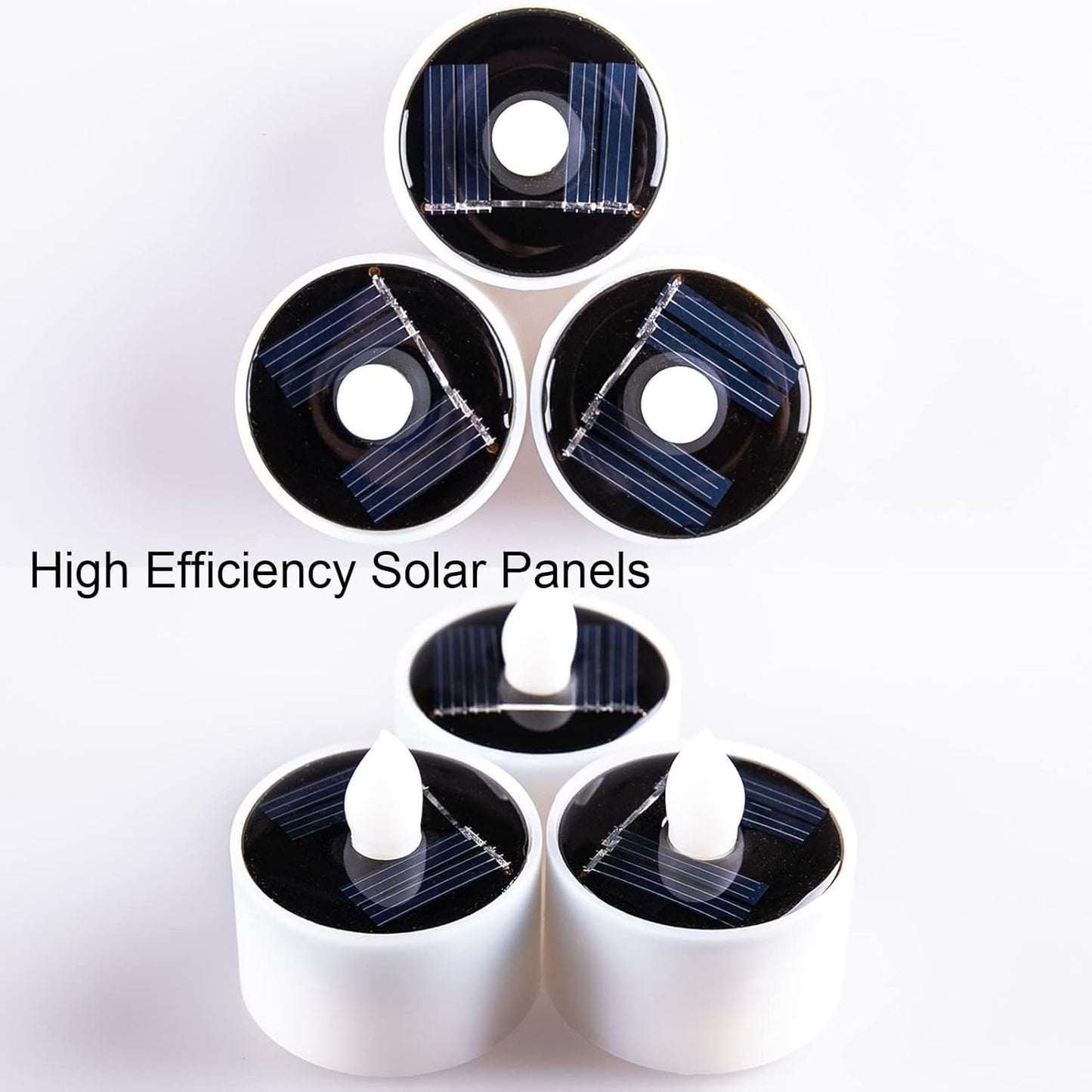 Solar Lanterns Outdoor Hanging Lights, Golden Metal Candle Holder with Solar Tea Lights Outdoor Waterproof, Solar Chandelier Ideas for Tree Gazebo Pergola Patio Garden Backyard Decor - Set of 3