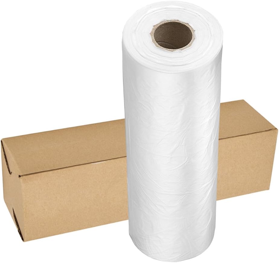 12" X 16" Plastic Produce Bag on a Roll, Bread and Grocery Clear Bag, 