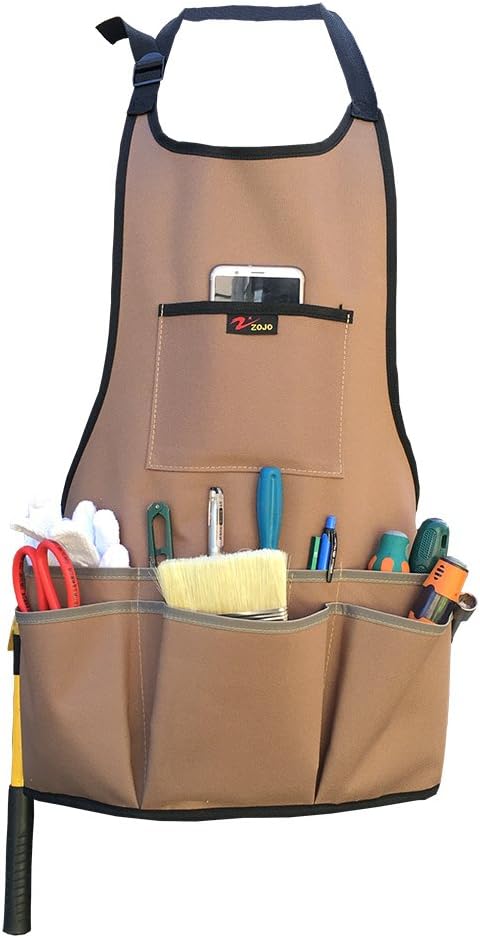 zojo Waterproof Garden Tool Apron with Tool Pockets fit for Gardening 