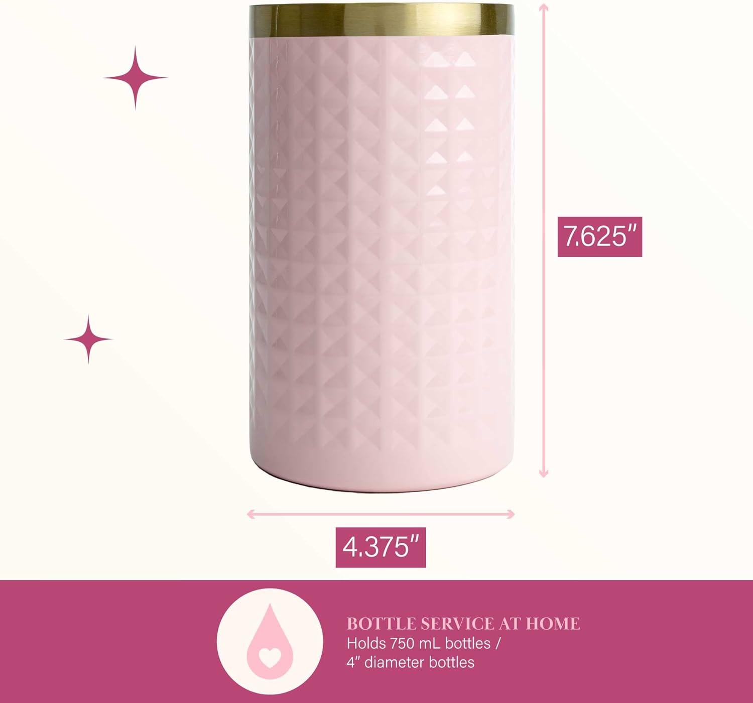 Paris Hilton Wine Bottle Chiller Set, Insulated Double Wall Chiller, G