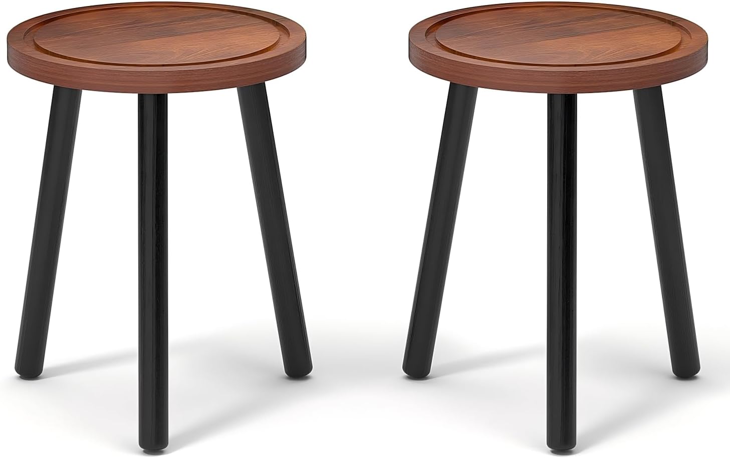 2-Pack Wood Plant Stands Indoor, 16.7" Tall Plant Stand Outdoor Mid-Ce