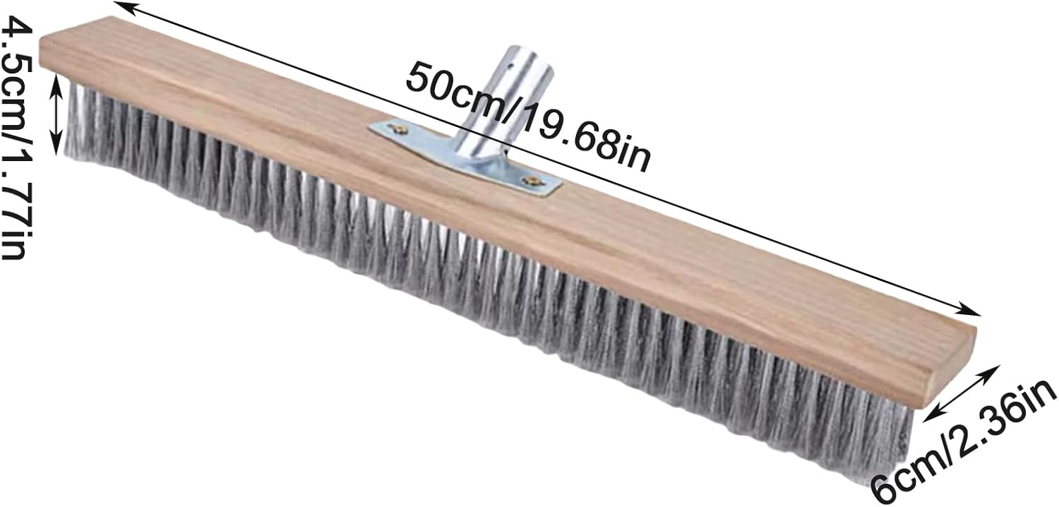 Stiff Wire Broom, Wire Broom Head, 24 Inch Metal Bristles with Socket 