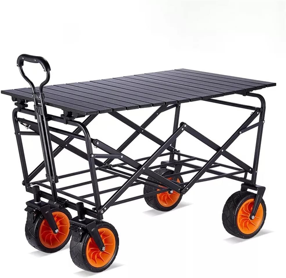 JSEIAJB Outdoor Camping Cart with Wheels Garden Carts Garden Supplies 