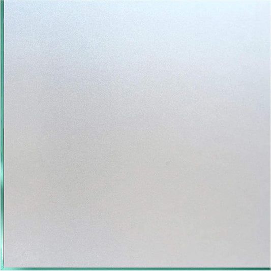 Coavas Frosted Glass Window Privacy Film Day and Night, Static Cling No Glue, Anti-Glare Heat Blocking, Renter-Friendly Removable Decorative Covering for Home Bathroom Bedroom, 17.5 x 78.7 Inch, Pure