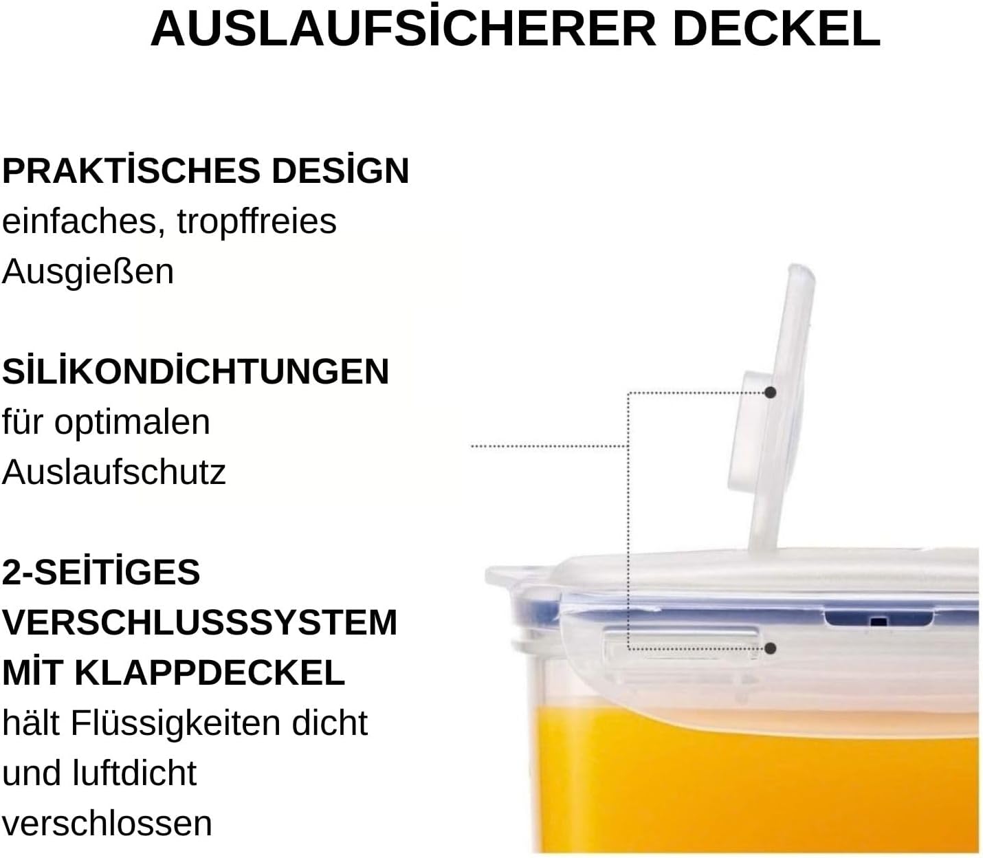 LocknLock Aqua Fridge Door Water Jug with Handle BPA Free Plastic Pitc