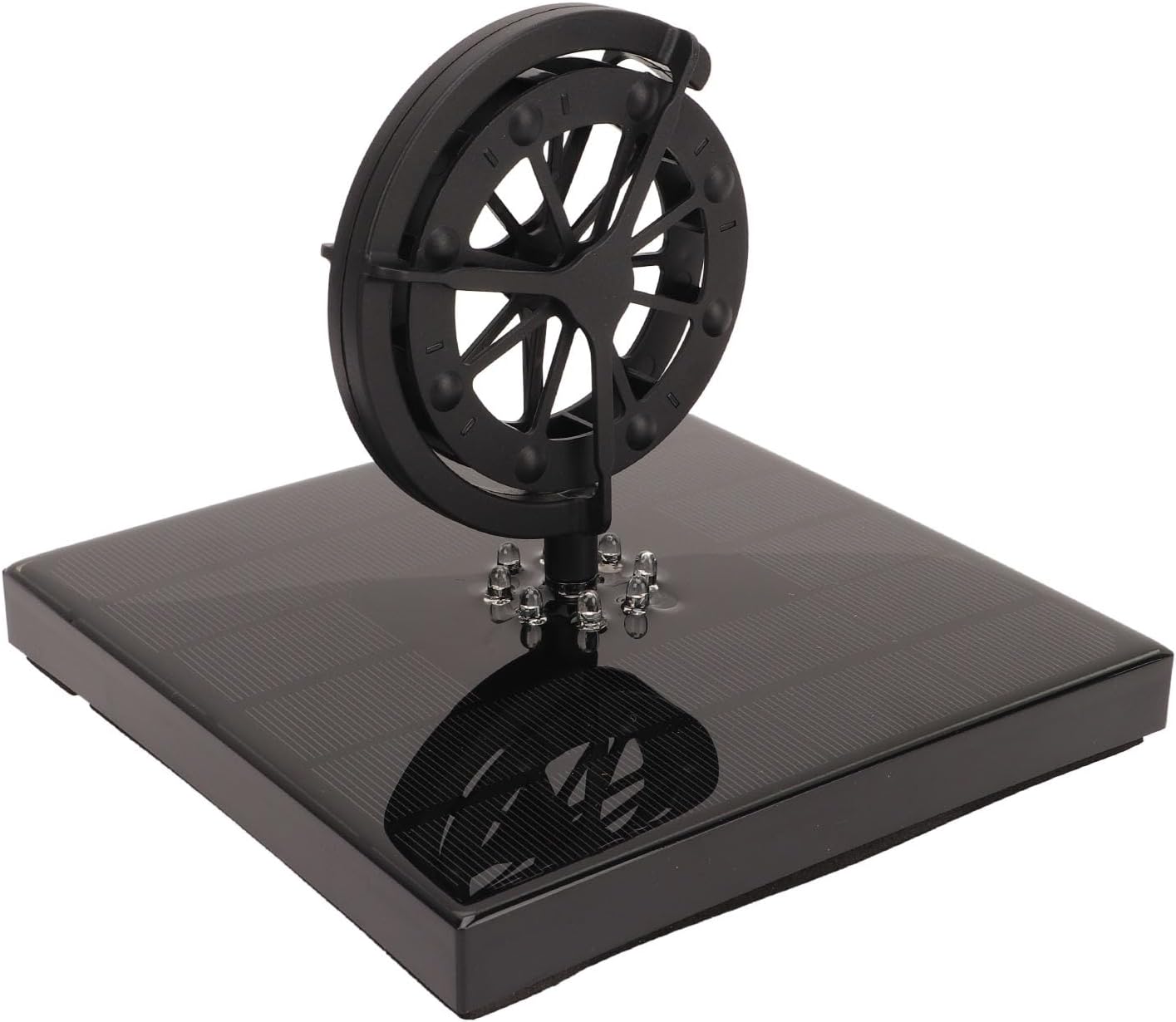 Pilipane Solar Fountain Pump with LED Color Light Solar Powered Bird Bath Fountain 8 Nozzles Windmill for Outdoors Garden ABS PC Material 165x165x128.5mm
