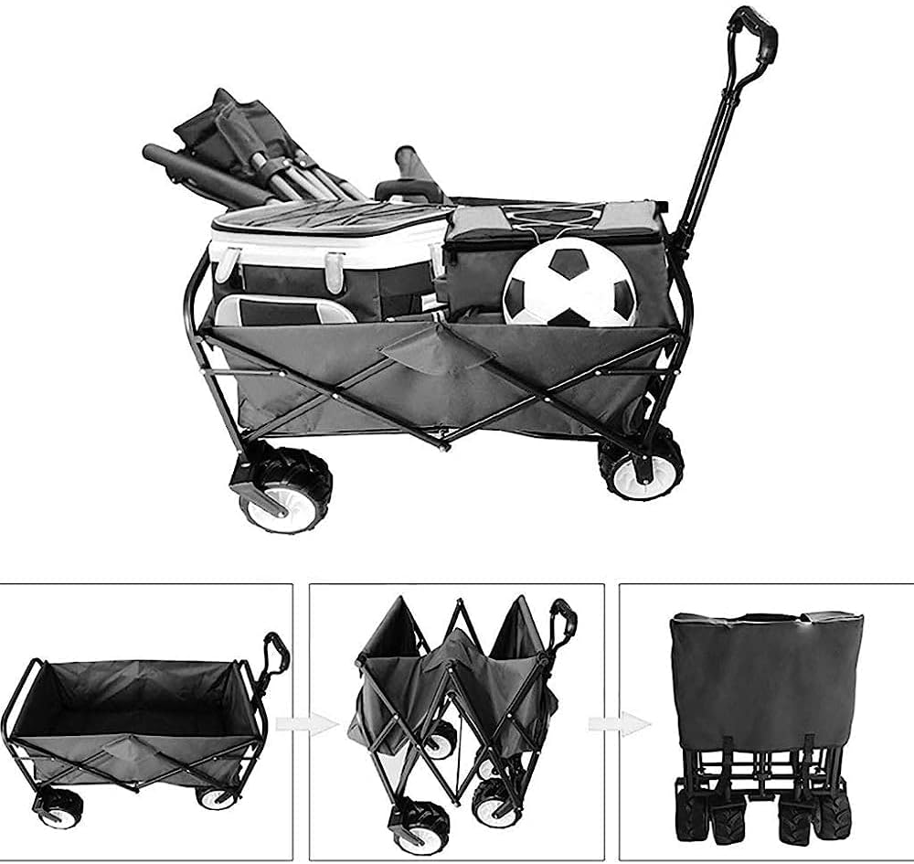 Trolleys, Folding Garden Trolley Cart Heavy Duty Wagon, Multi-Function