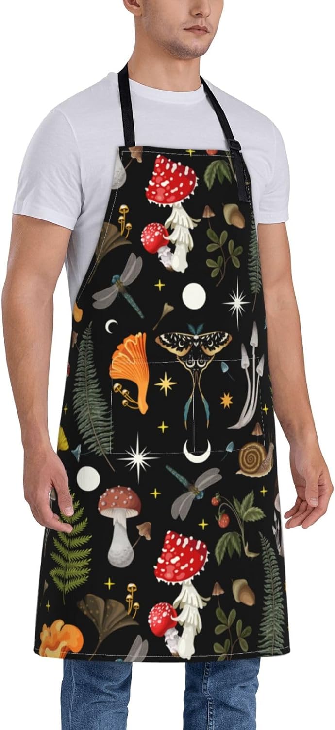 Siiuuol Cute Cats Unisex Waterproof Kitchen Chef Apron - With Adjustab