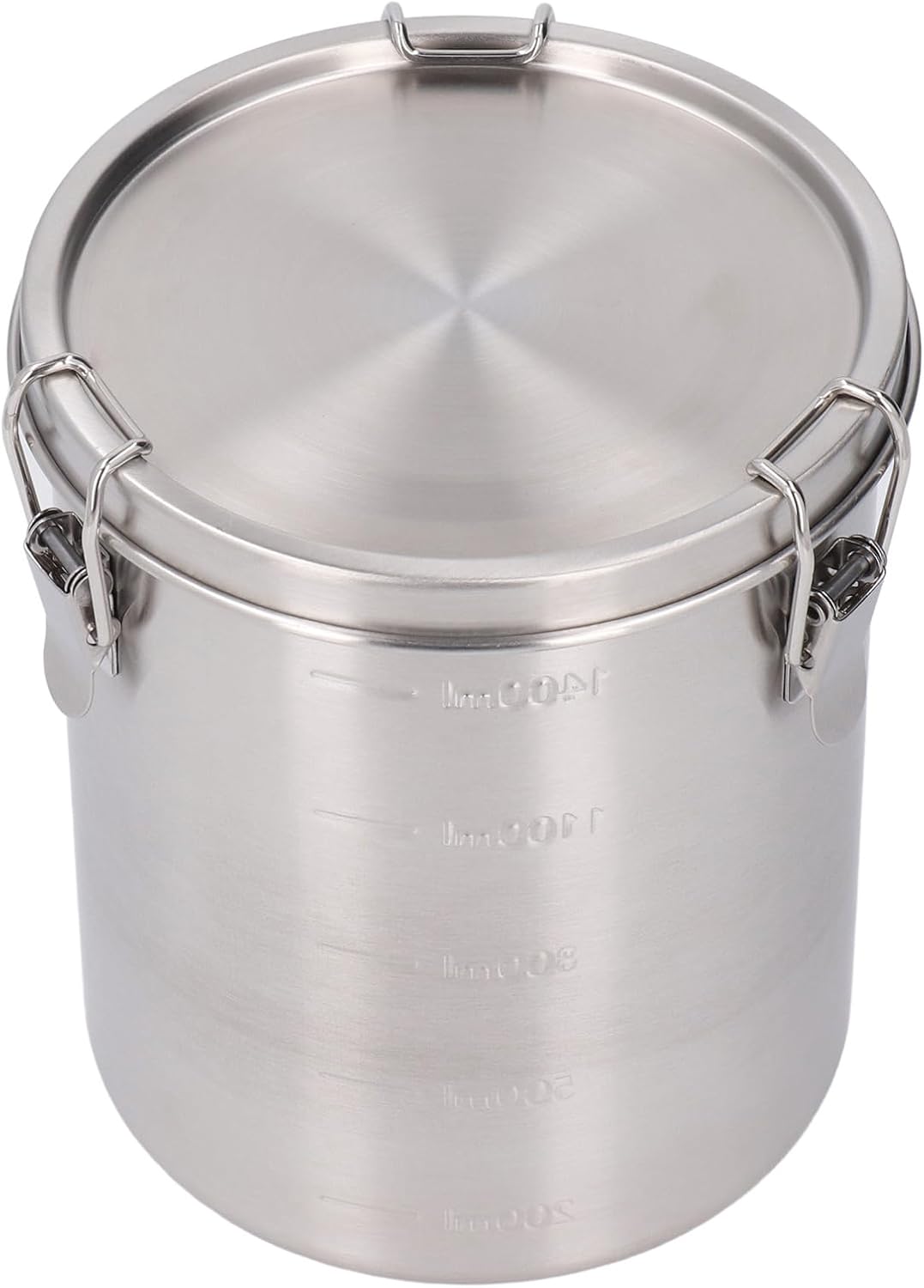 Zerodis Pet Food Storage Container, 304 Stainless Steel Airtight Food Container Canister Cat Dog Food Container Holder Versatile Leakage Proof Storage Bin (1600ML)