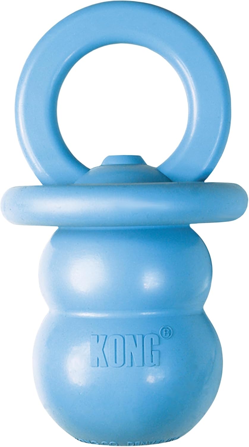KONG Puppy Binkie - Pacifier Dog Toy for Puppies - Stuffable Treat Che
