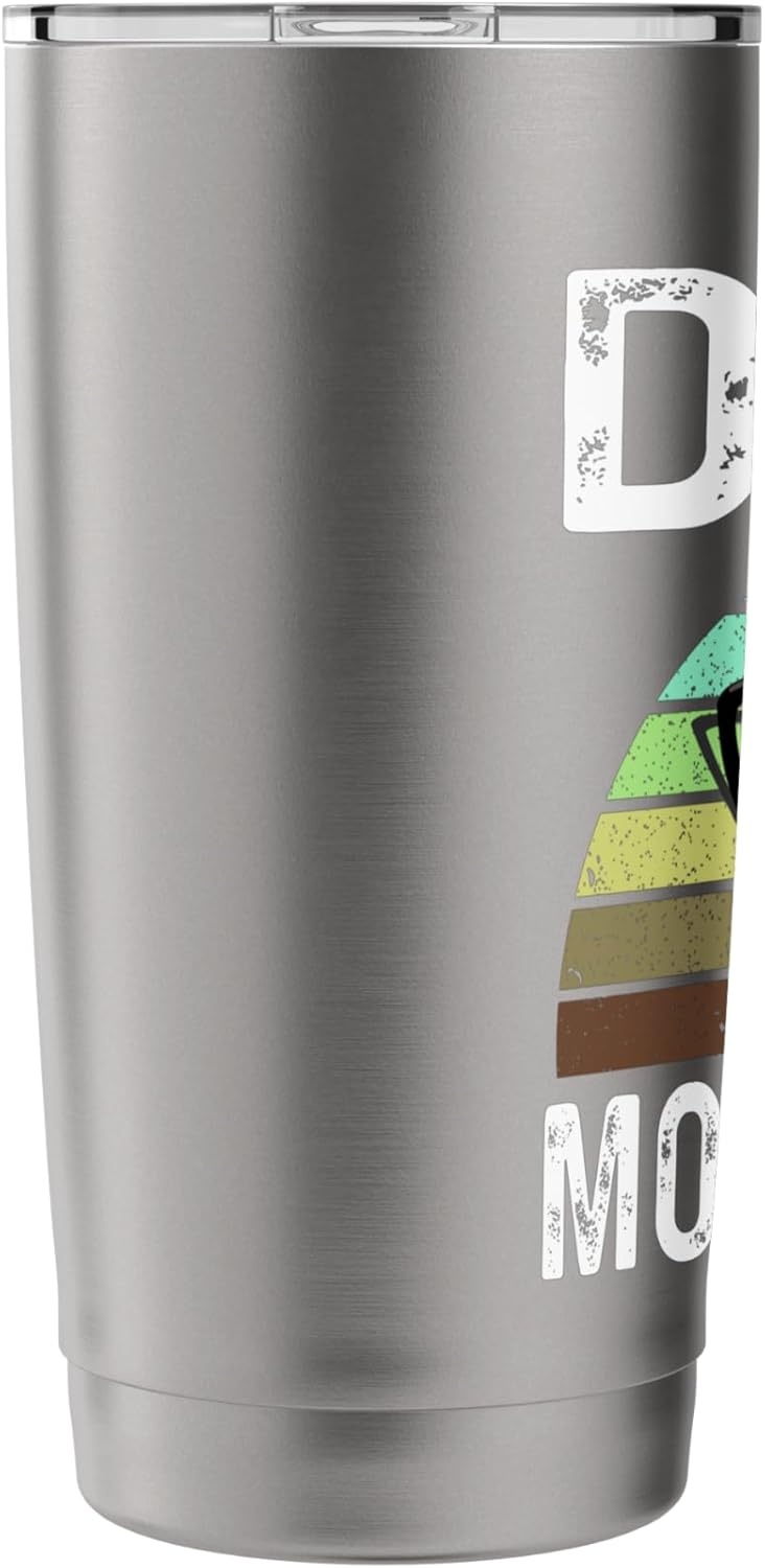 Funny Dad Mows Best Lawn Care Grass Mowing Lawn Mower Dad Stainless Steel Insulated Tumbler