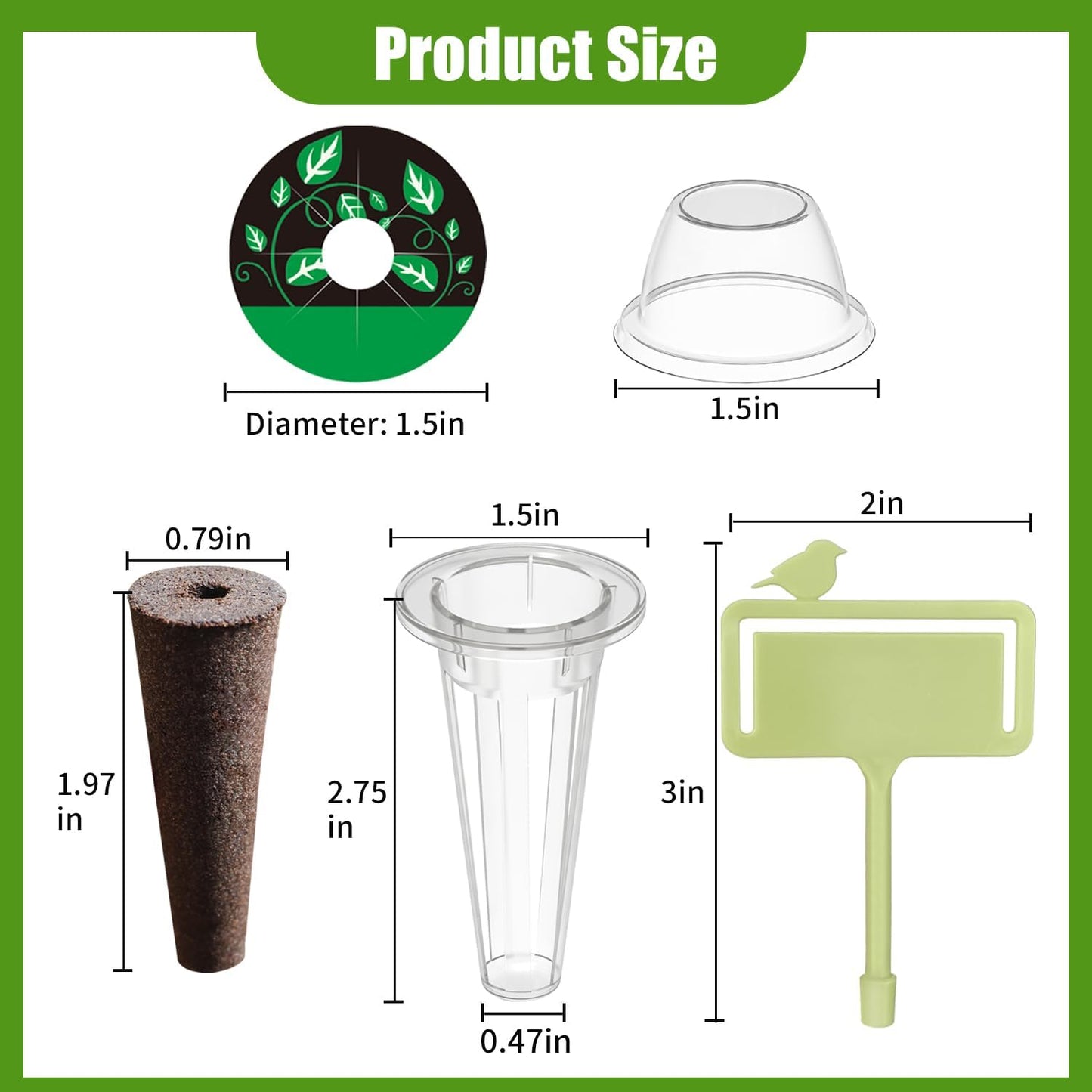 84 pcs Hydroponic Pod Kit for Aero Garden with 12 Grow Baskets, 12 Gro