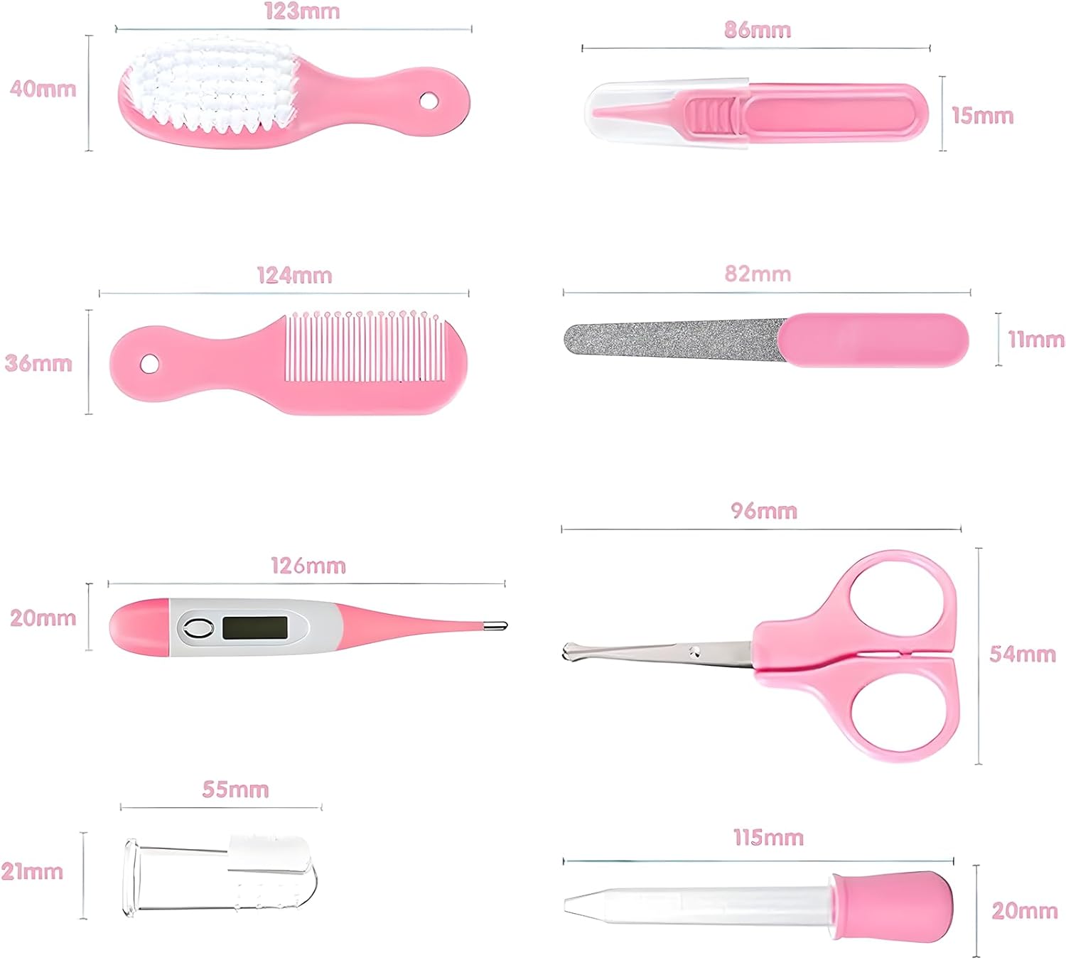 Baby Grooming Kit, Infant Safety Care Set with Hair Brush Comb Nail Cl