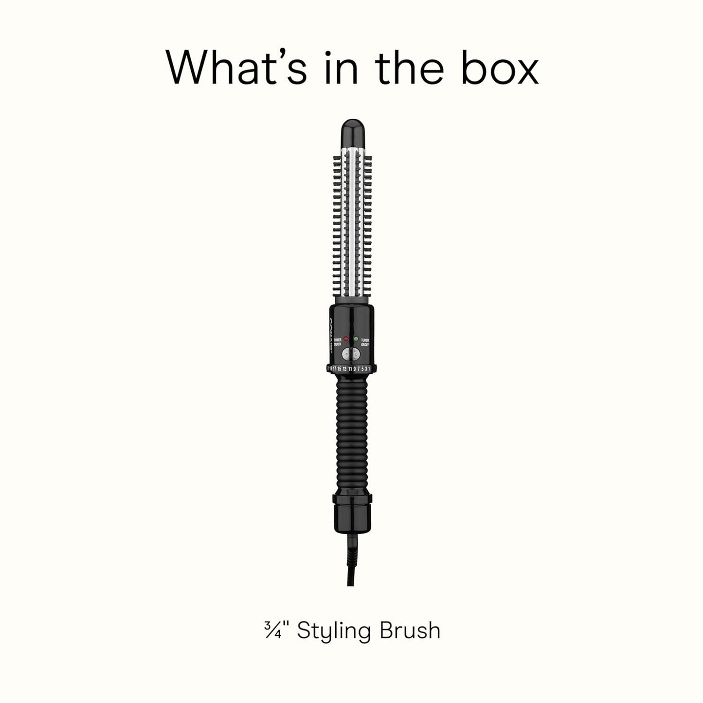 Conair Instant Heat Curling Iron Brush, 3/4-Inch Barrel Curling Brush 