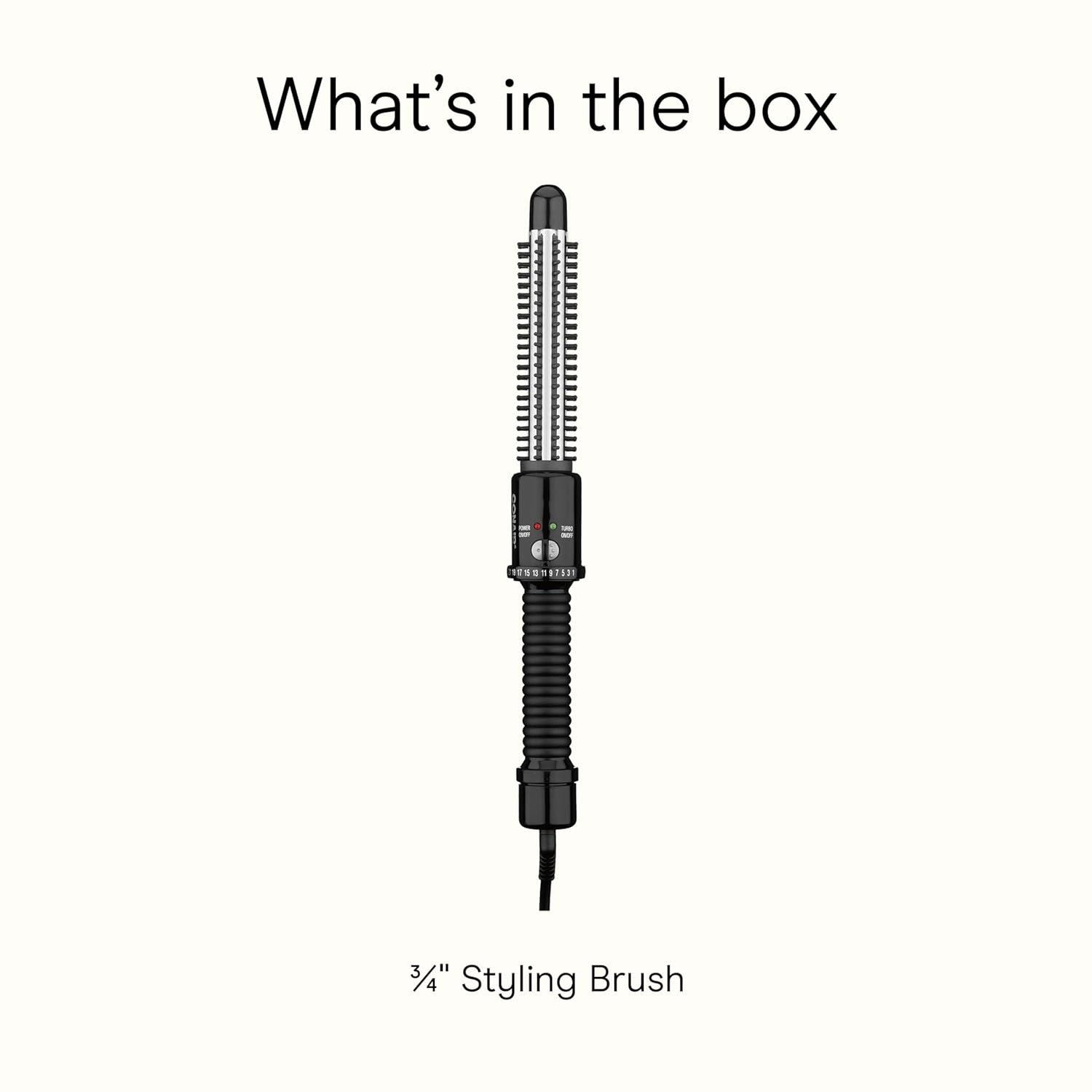 Conair Instant Heat Curling Iron Brush, 3/4-Inch Barrel Curling Brush 