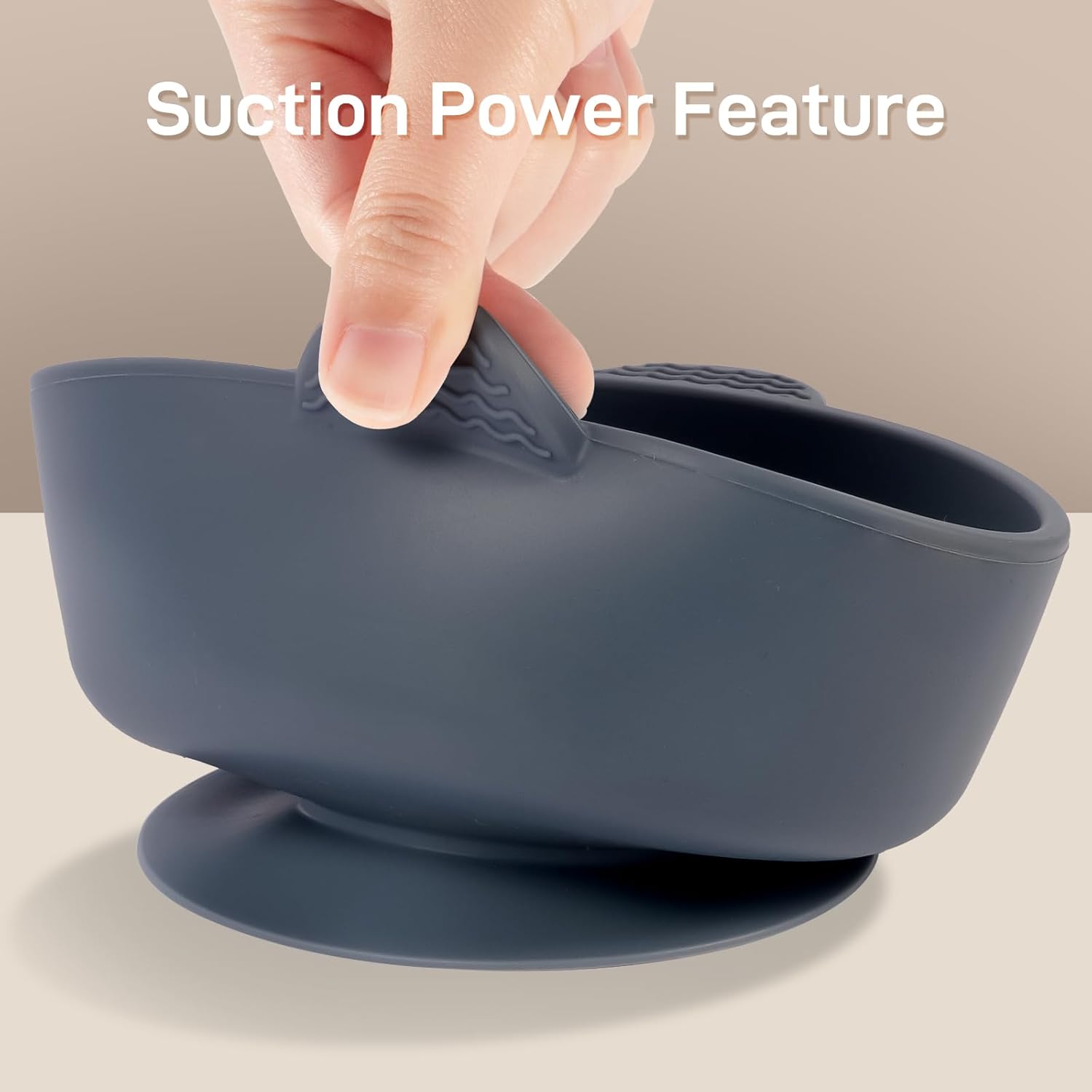 Silicone Baby Feeding Set, 3 Pack Baby Bowls with Suction and 3 Pack B