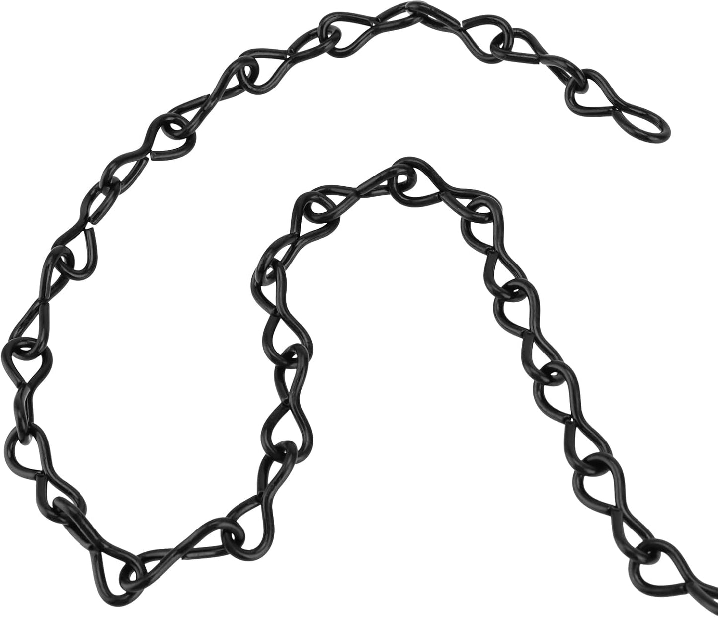 KEILEOHO 2 Pack Black Metal Hanging Chains, 312 Inch Hanging Basket Chain with Hang Buckles S Hooks for Bird Feeder, Picture, Wind Chimes, Lanterns, Wind Chimes, Planters, Outdoor Indoor Decor