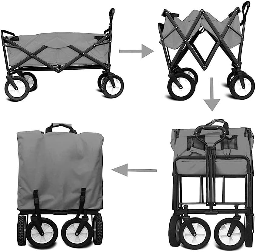 Trolleys, Folding Garden Trolley Cart Heavy Duty Wagon, Multi-Function