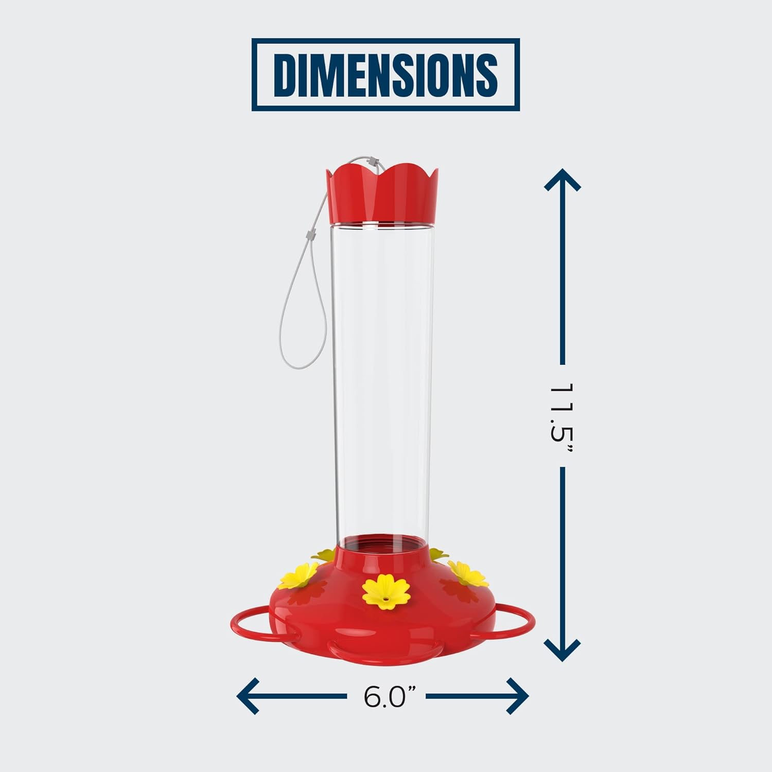 MEKKAPRO Outdoor Hummingbird Feeder Made from Glass, Hanging 5 Nectar 